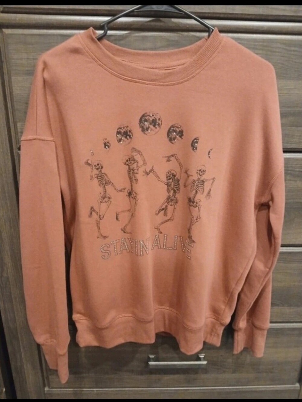 Maurices Stayin Alive Moon Skeleton Sweatshirt